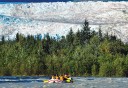 Photo of River Float with Mendenhall Glacier in background